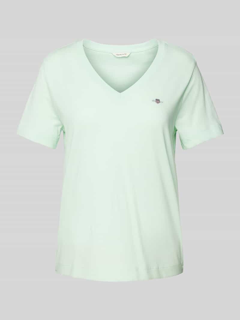 T-shirt z wyhaftowanym logo