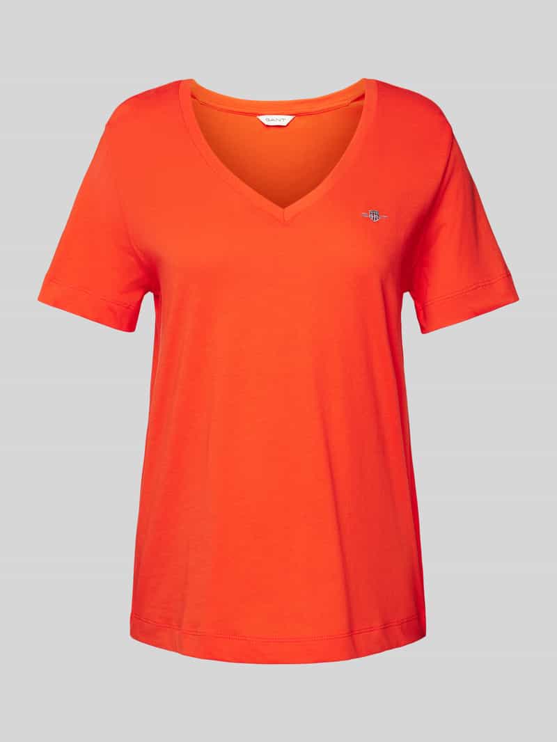 T-shirt z wyhaftowanym logo