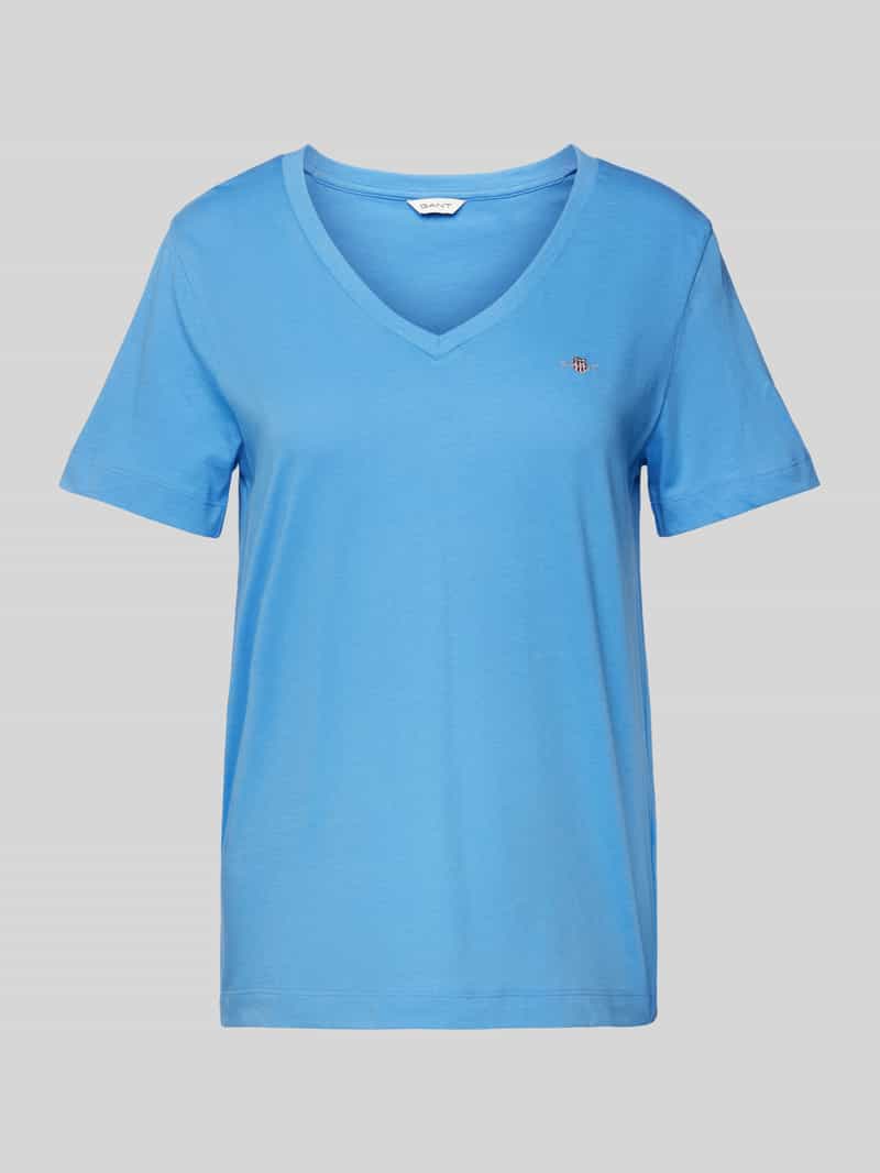 T-shirt z wyhaftowanym logo
