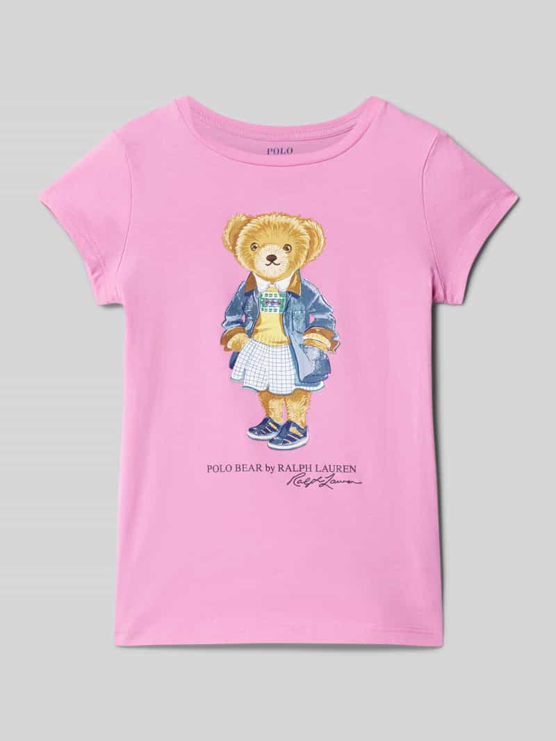 T-shirt z nadrukiem z motywem i logo