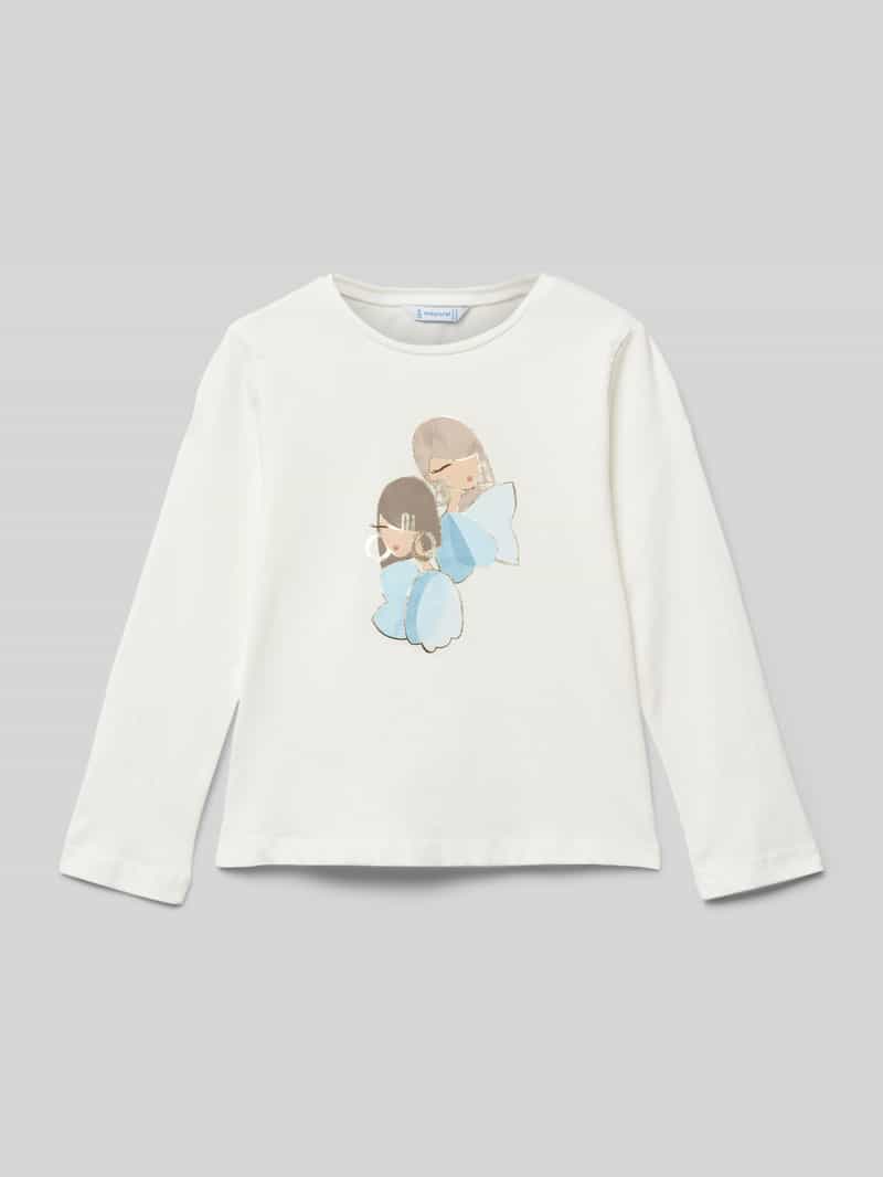 Bluzka z długim rękawem z nadrukowanym motywem