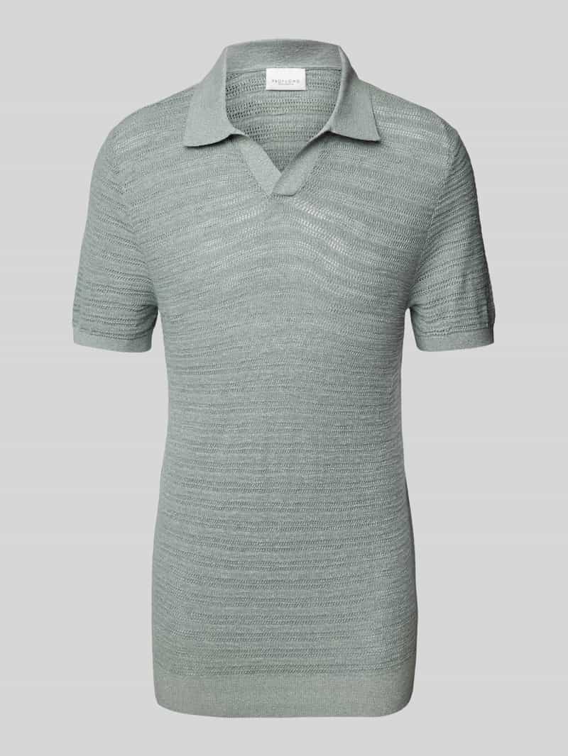 Koszulka polo o kroju slim fit z dekoltem w serek