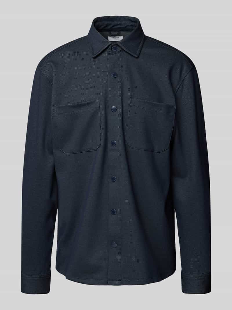 Kurtka koszulowa o kroju regular fit z kieszeniami na piersi