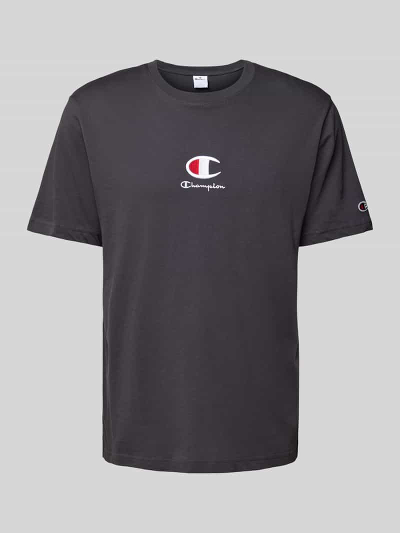 T-shirt z wyhaftowanym logo