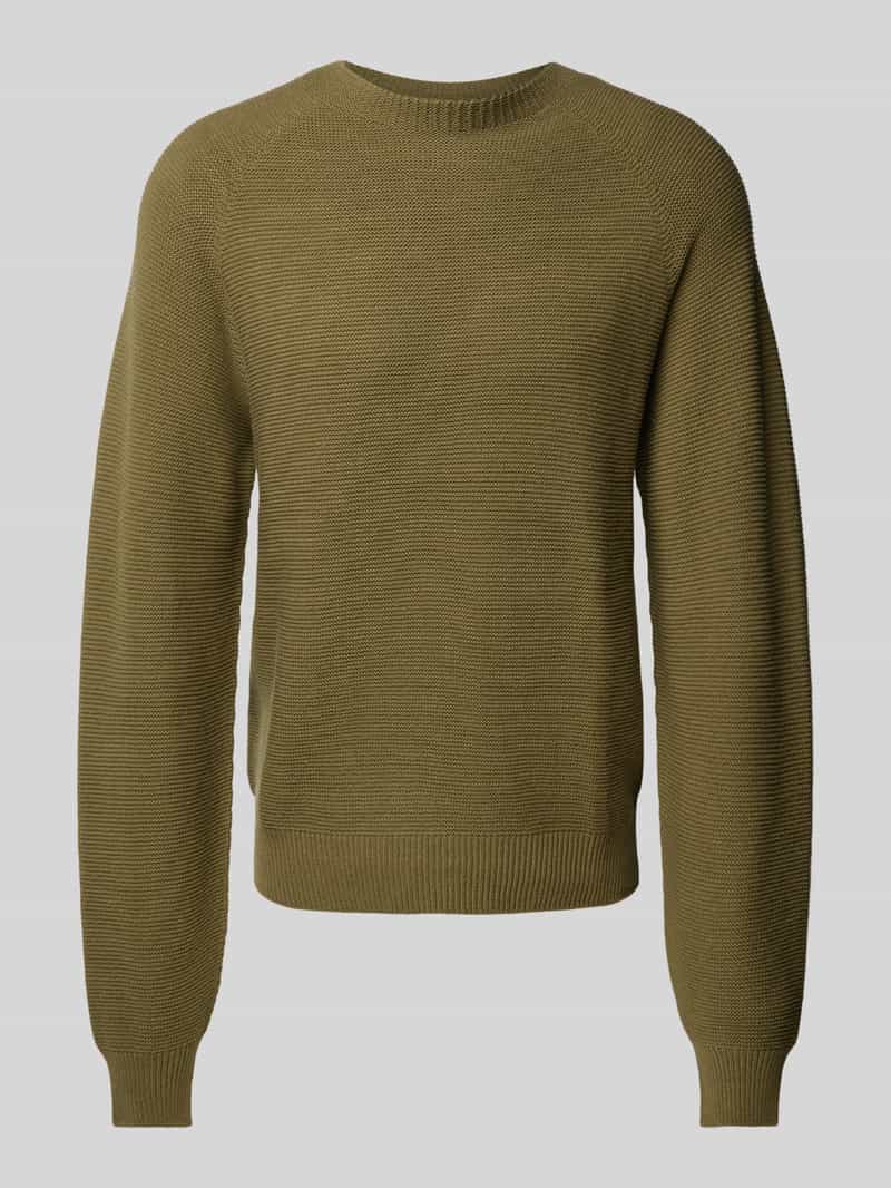 Sweter z dzianiny z okrągłym dekoltem