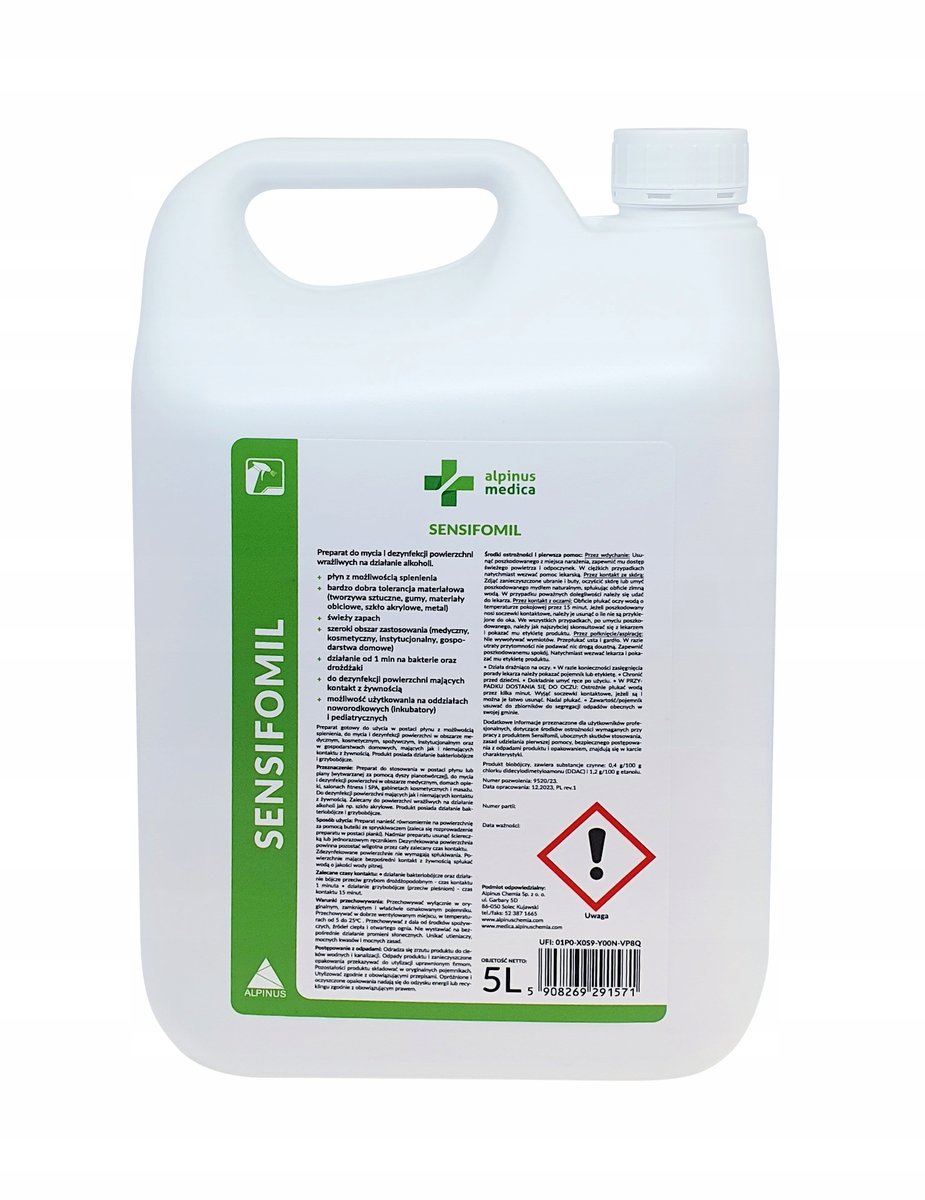 Sensifomil bezalkoholowy spray do mycia i dezynfekcji powierzchni 5l