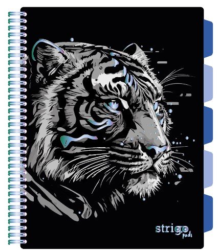 Kołozeszyt STRIGO PADS Project Book A4 kratka Tygrys
