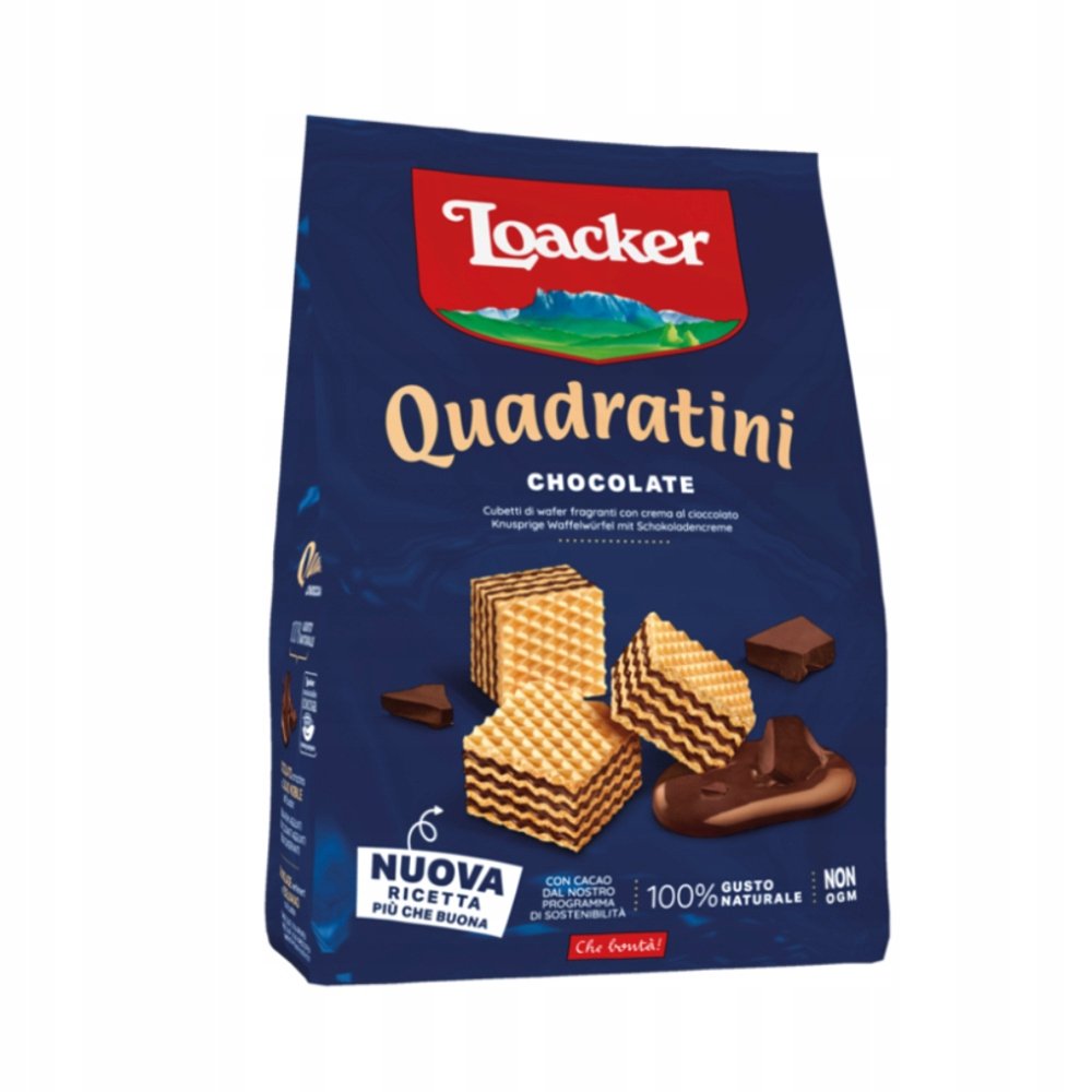 Wafelki z kremem czekoladowym Quadratini 250g - Loacker