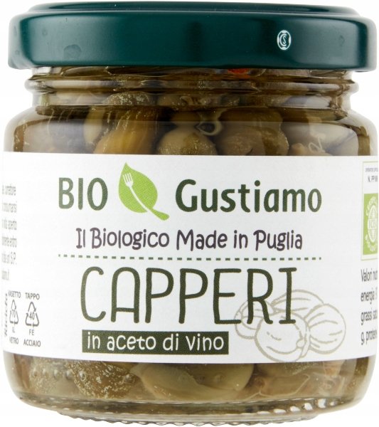 Kapary w occie Capperi in Aceto 100g - Bio Gustiamo ekologiczne włoskie