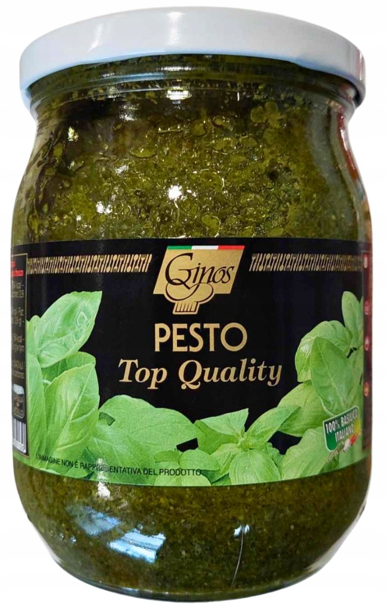 Pesto bazyliowe 510g - Ginos włoskie pesto z bazylii duży słoik