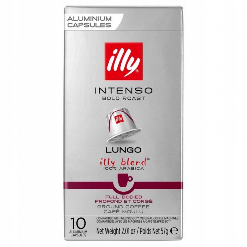 Kawa w kapsułkach Ido Nespresso ntenso Bold Roast Lungo 10szt 100% arabica - Illy