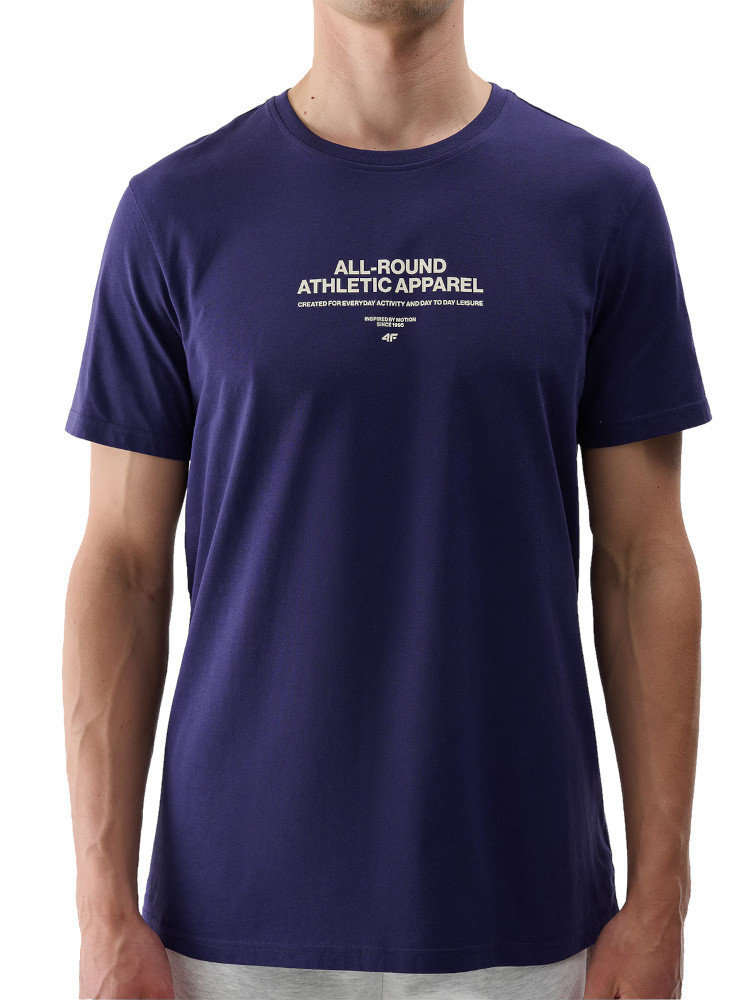 T-shirt męski 4F RSS24TTSHM2063 - granatowa S
