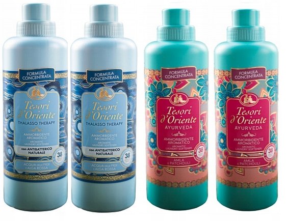 Tesori Zestaw 4 Włoskich Płynów do płukania THALASSO & AYURVEDA