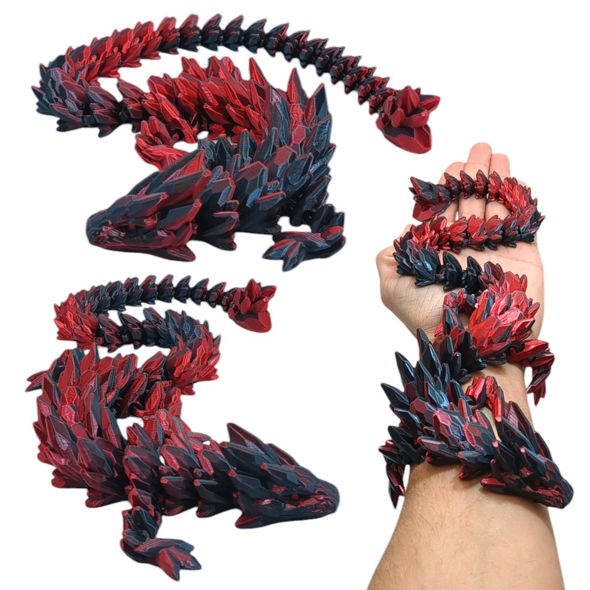 GemStone Dragon, Klejnotowy Smok Midi, 48.5cm Długość, Figurka Przegubowa