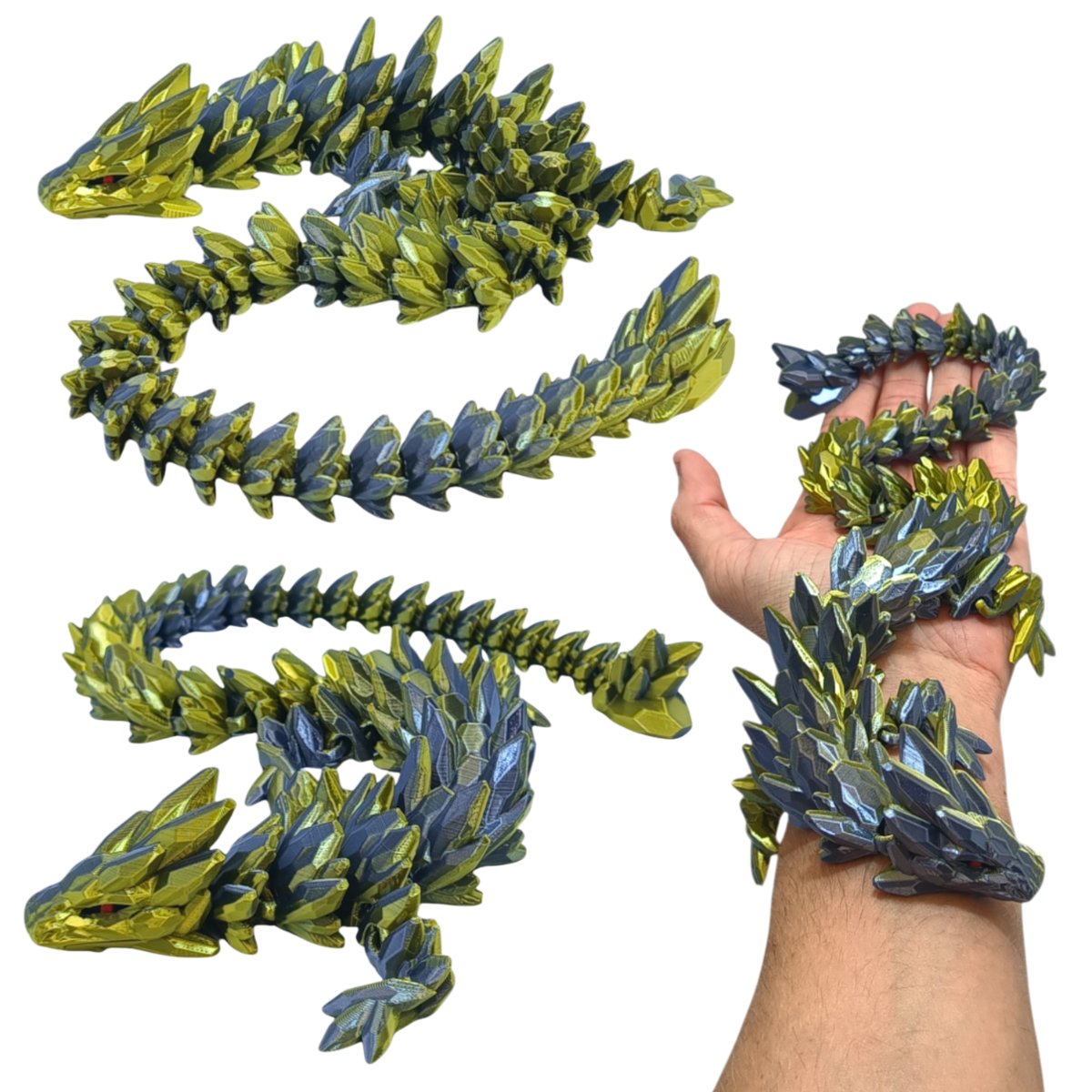 GemStone Dragon, Klejnotowy Smok Midi, 48.5cm Długość, Figurka Przegubowa