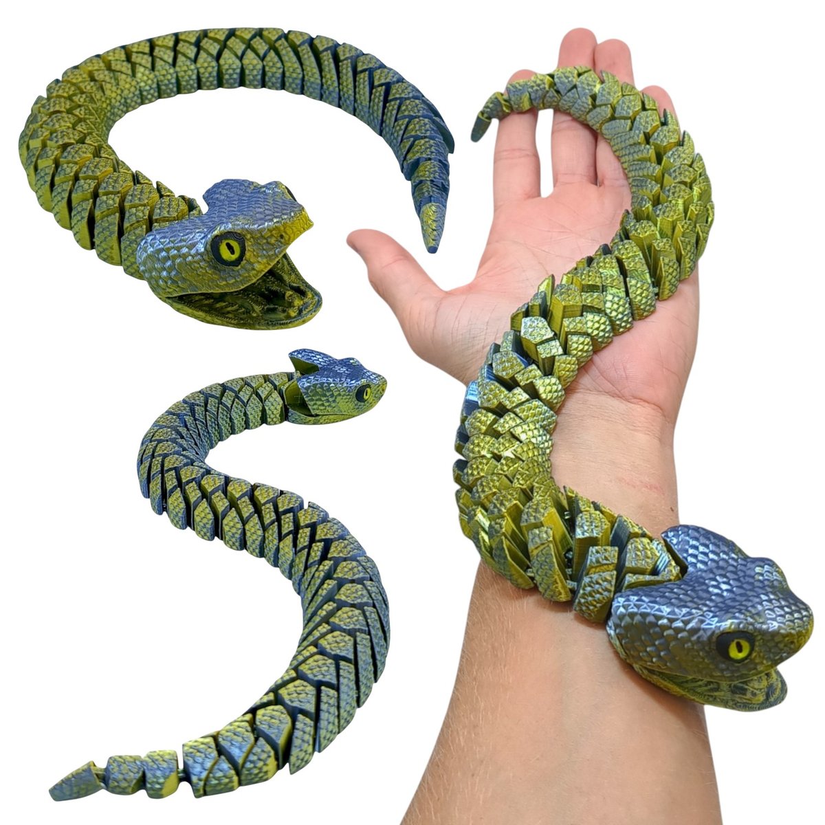 Ruchoma Żmija Mini, Ruchomy Wąż, Bush Viper, Figurka