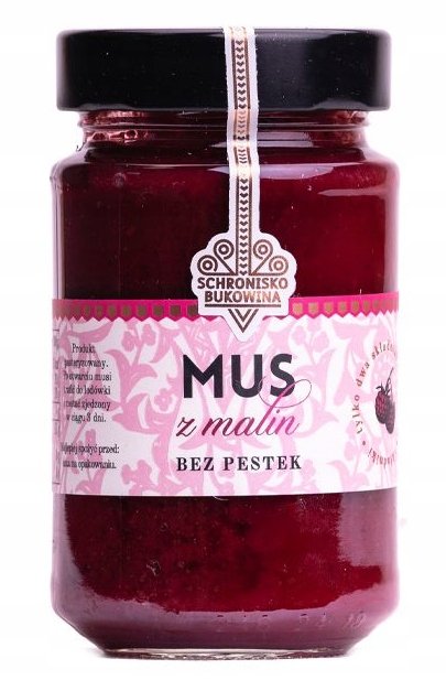 Mus z malin konfitura z malin bez pestek* Schronisko Bukowina