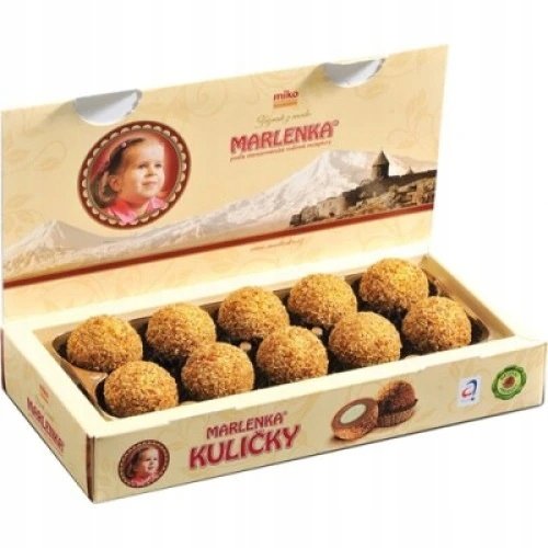 Pralinki nugatowo miodowe Marlenka 235 g kulki czeskie pyszne oryginalne