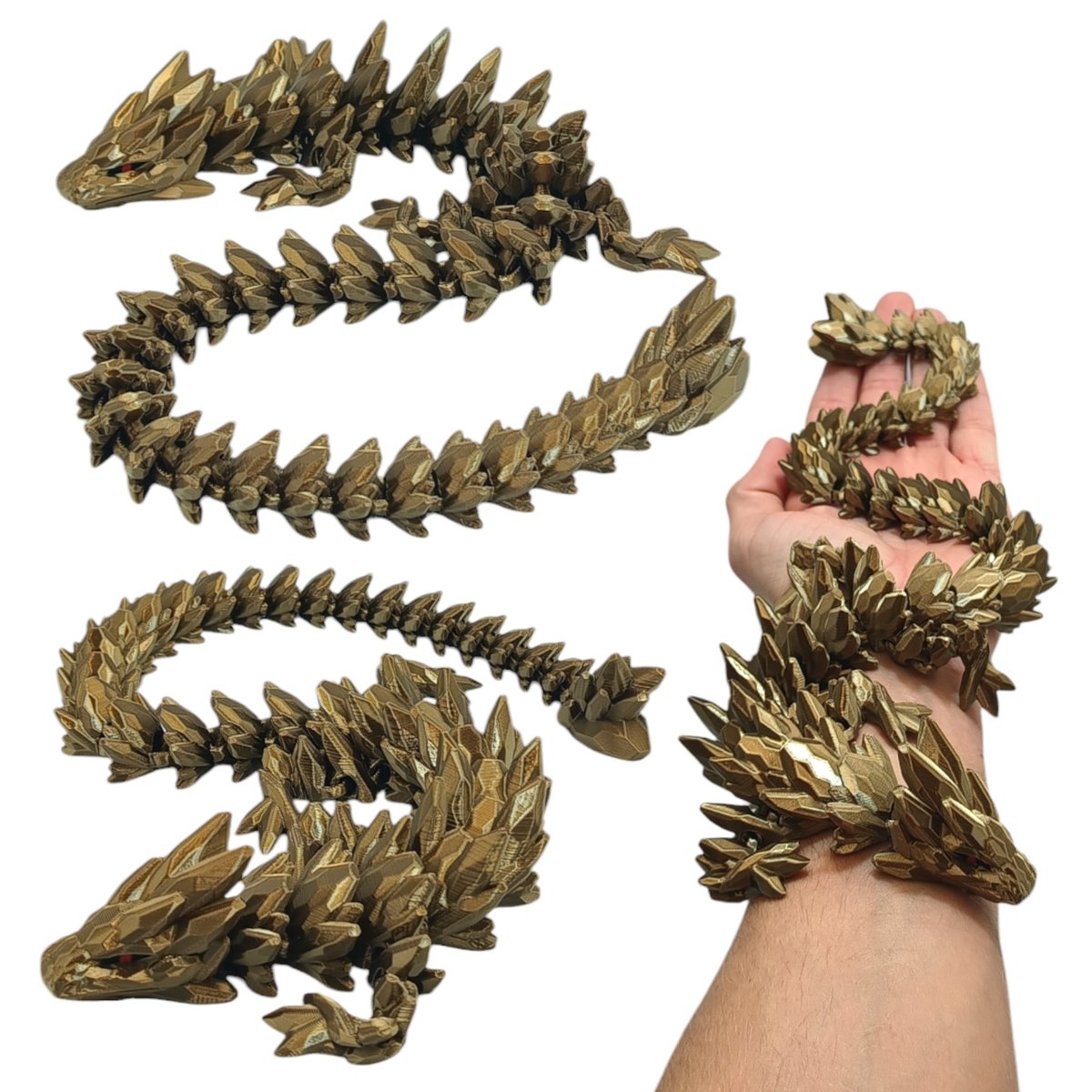 GemStone Dragon, Klejnotowy Smok Midi, 48.5cm Długość, Figurka Przegubowa