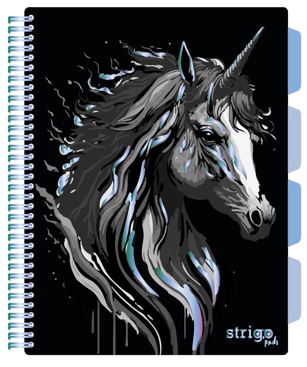 Kołozeszyt STRIGO PADS Project Book B5 kratka Unicorn
