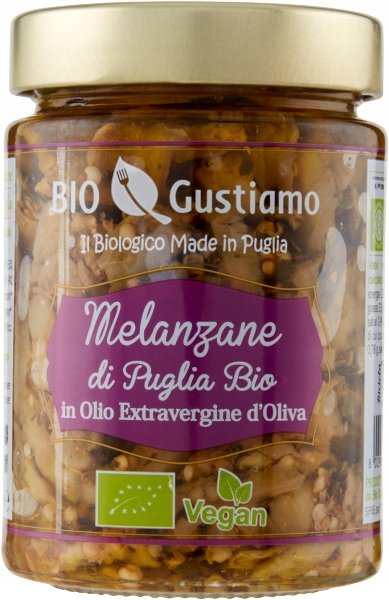 Bakłażan w oliwie ekologiczny Olio Extravergine D'Oliva 280g Bio Gustiamo