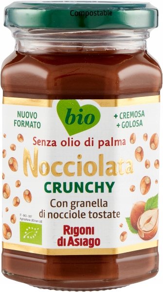 Rigoni Nocciolata Bio krem z orzechów laskowych czekoladowy chrupiący