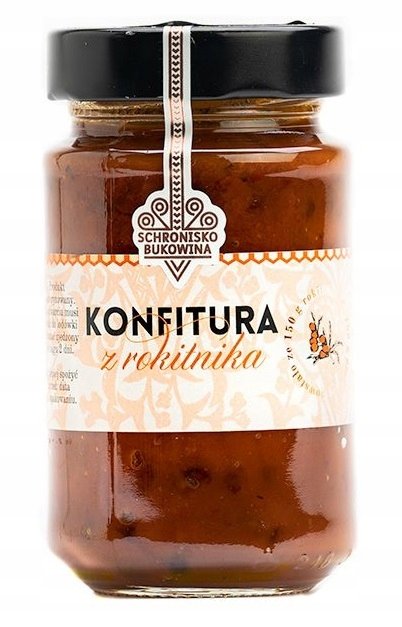 Konfitura z rokitnika 100% bez jabłka Schronisko Bukowina dwa składniki