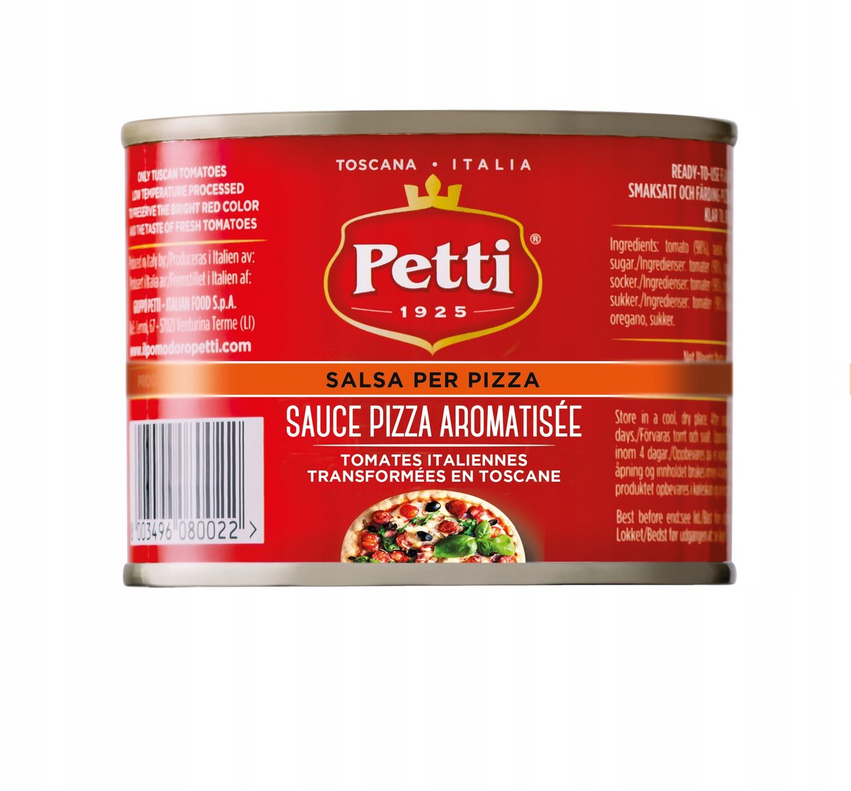 Włoski sos do pizzy mały (1-2 pizze) naturalny 100% naturalny 200g Petti