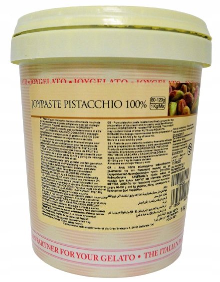 Joygelato pasta pistacjowa 100% 1 kg włoska 100 procent blendowane pistacje