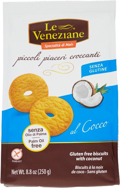 Ciasteczka kruche Biscotti Cocco 250g - Le Veneziane bezglutenowe