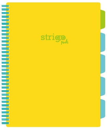 Kołozeszyt STRIGO PADS Project Book A4 kratka Neon żółty