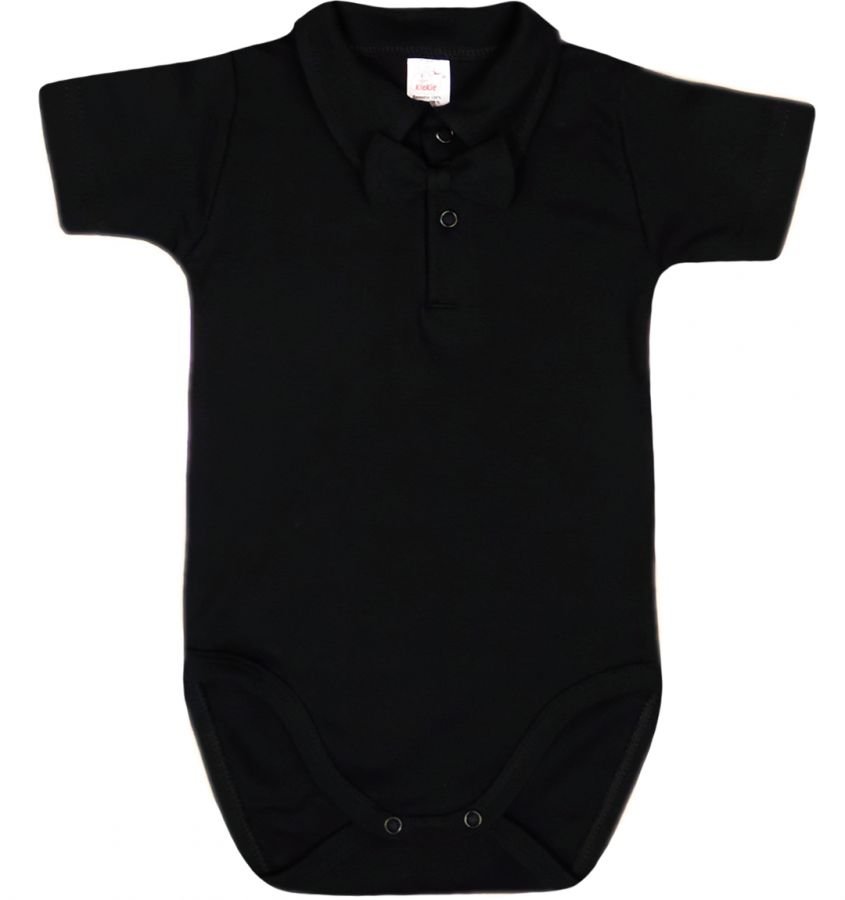 Body KOŁNIERZYK Polo KR czarne MUCHA czarna r 68 KLEKLE