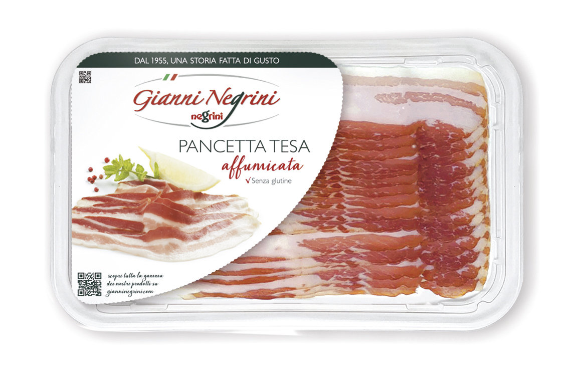 Pancetta Tesa affumicata 80g - Gianni Negrini