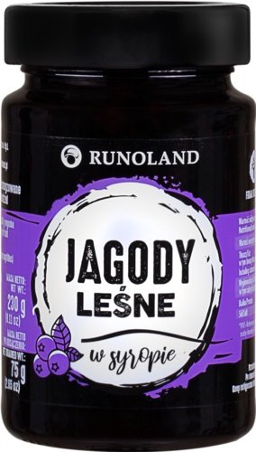 Runoland Jagody leśne w syropie 230 g