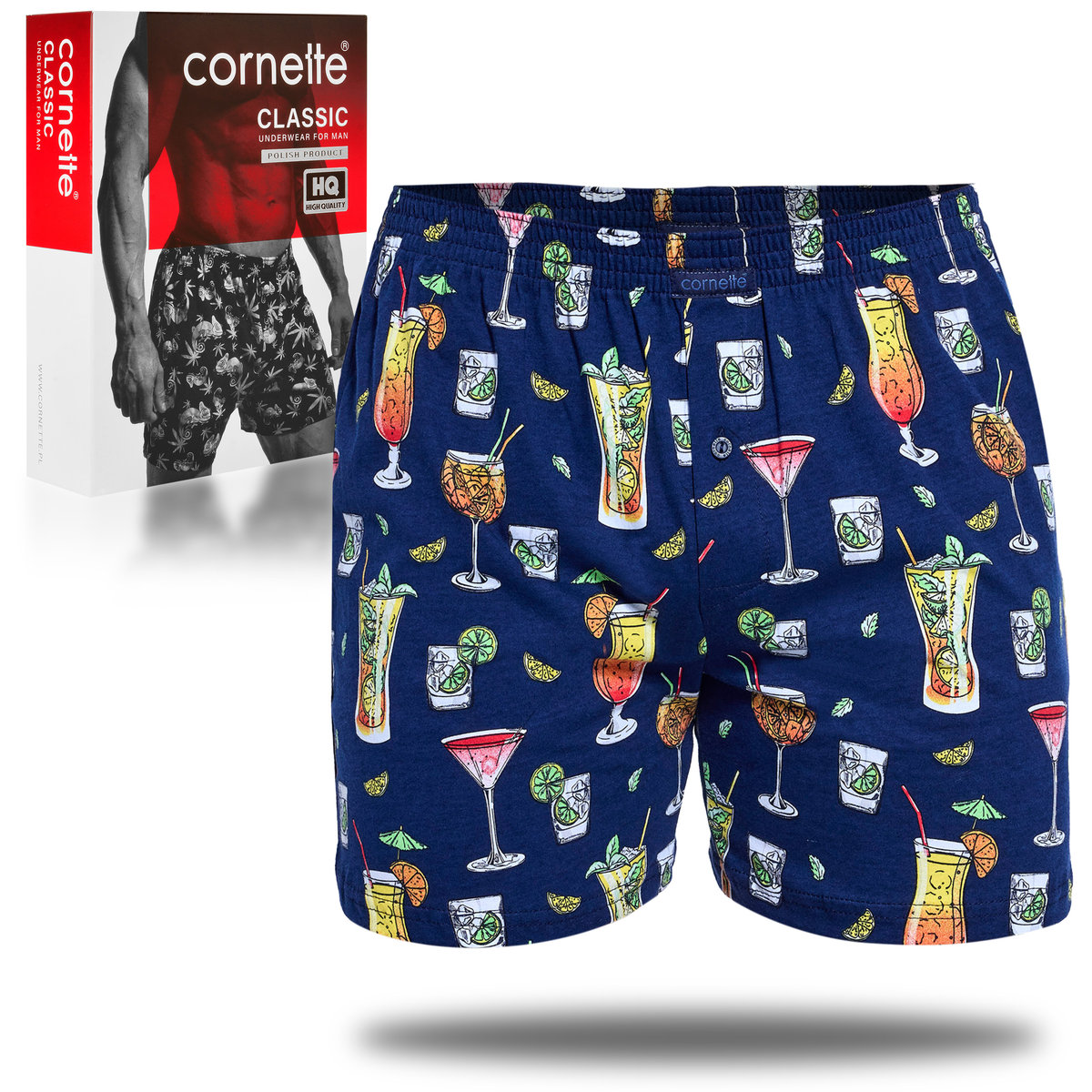 CORNETTE Bokserki Męskie CLASSIC 001/168 Bawełniane Rozmiar L