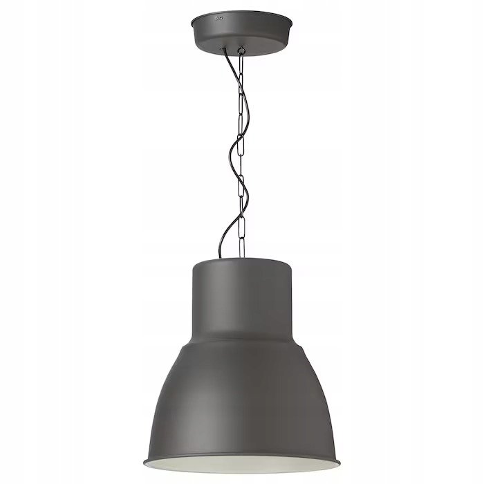 IKEA HEKTAR LAMPA WISZĄCA CIEMNA SZARA 38 cm