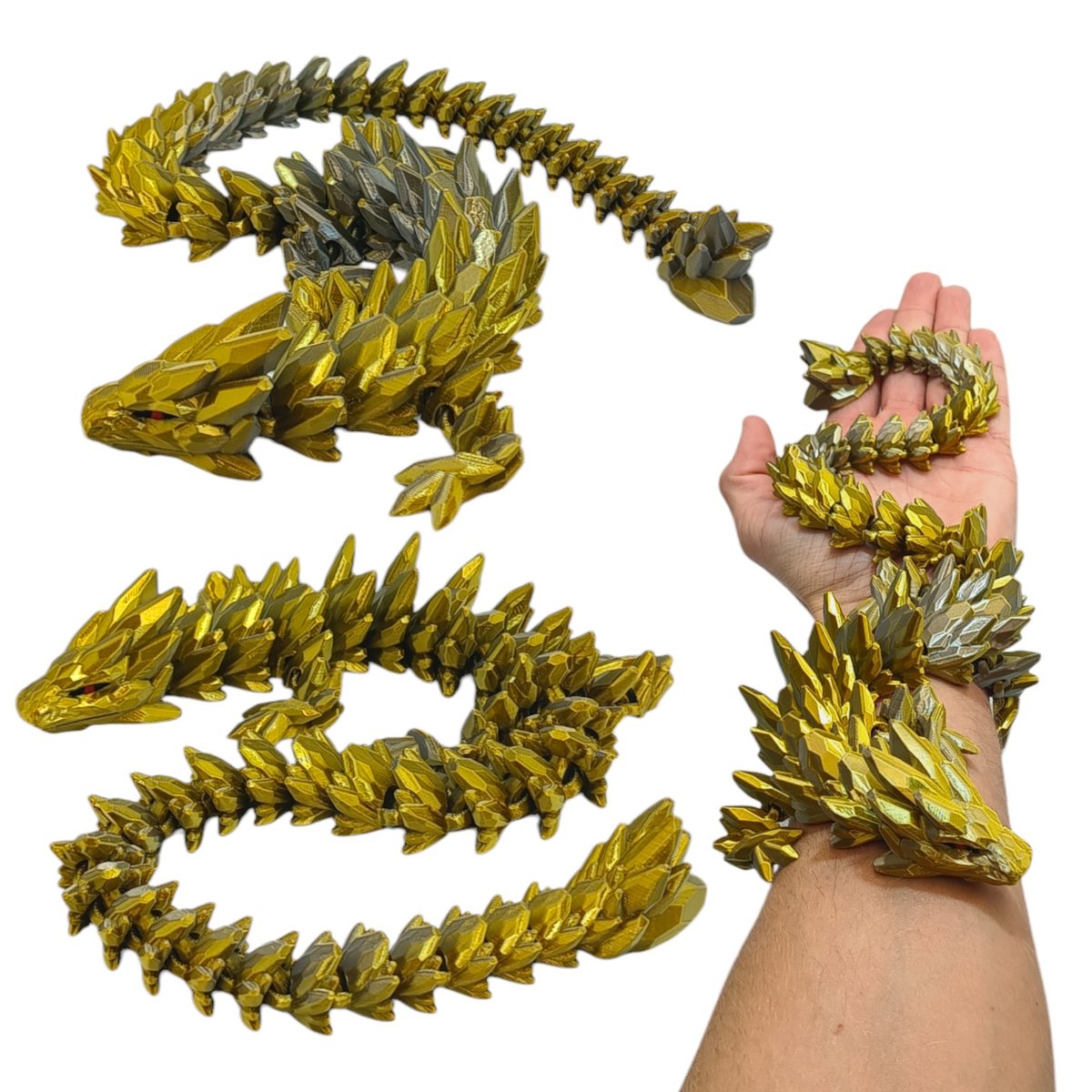 GemStone Dragon, Klejnotowy Smok Midi, 48.5cm Długość, Figurka Przegubowa