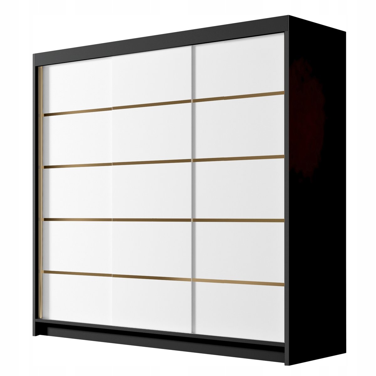 SZAFA przesuwna 200 cm z półkami EMMA VII pojemna GARDEROBA drążek