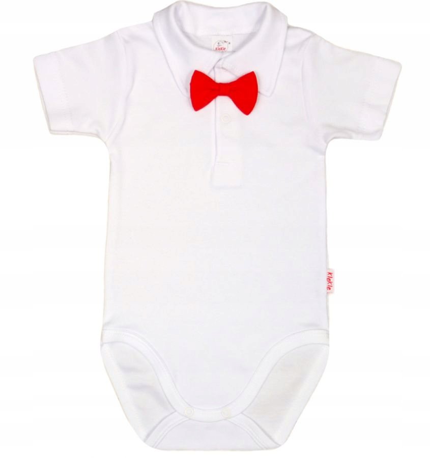 Body KOŁNIERZYK Polo KR BIAŁE MUCHA czerwona r 98 KLEKLE