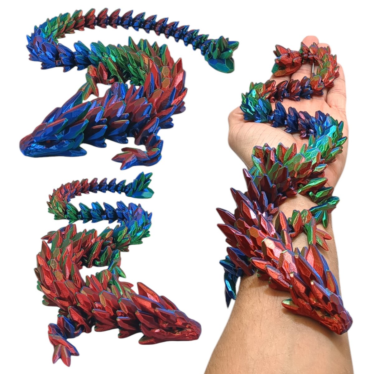GemStone Dragon, Klejnotowy Smok Midi, 48.5cm Długość, Figurka Przegubowa