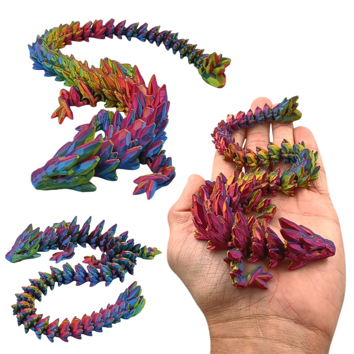 GemStone Dragon, Klejnotowy Smok Mini, 32cm Długość, Figurka Przegubowa