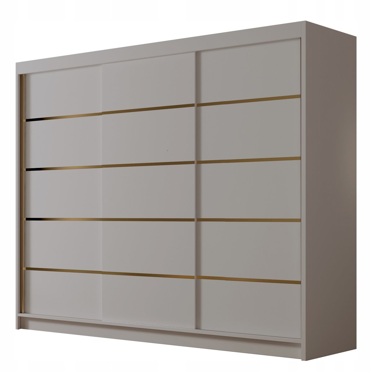 SZAFA przesuwna 250 cm z półkami KASZMIR ARIA VII pojemna GARDEROBA drążek