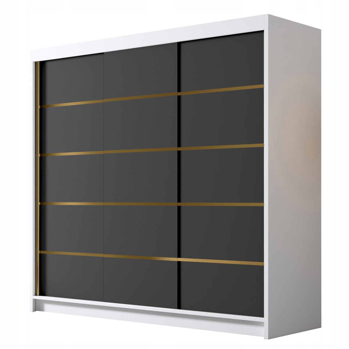 SZAFA przesuwna 200 cm z półkami EMMA VII pojemna GARDEROBA drążek