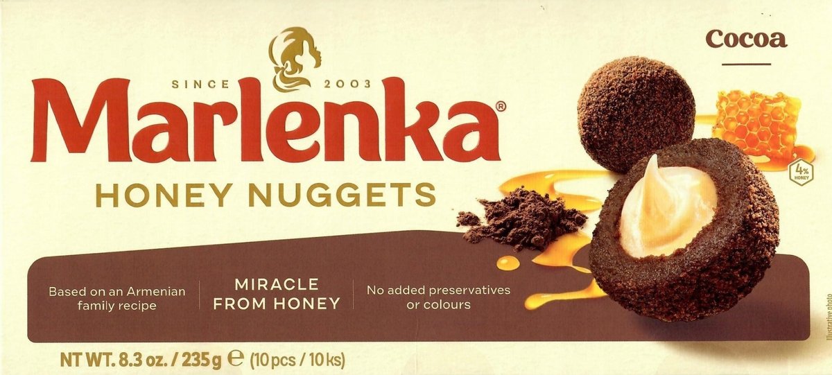 Kulki miodowo-kakaowe 235 g - Marlenka czeskie
