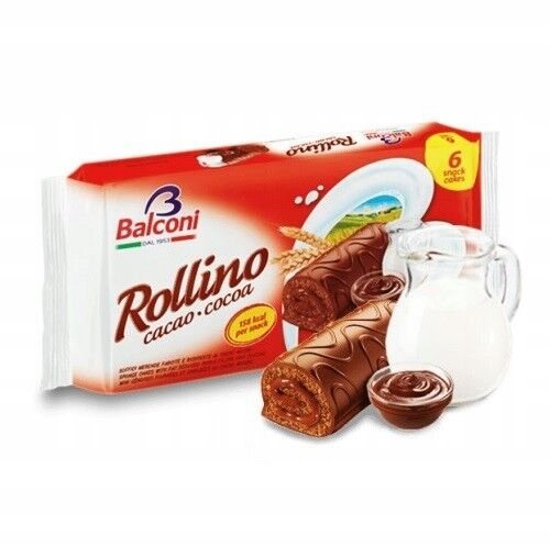 Rolada biszkoptowa włoska Roll Max cacao-cocoa 300g - Balconi