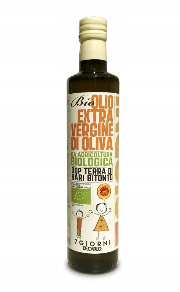 Oliwa ekologiczna włoska Extra Vergine 500ml De Carlo BIO