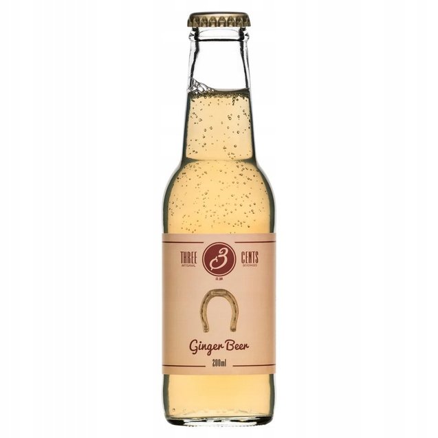Napój gazowany bezalkoholowy imbir Ginger Beer 200ml - Three Cents