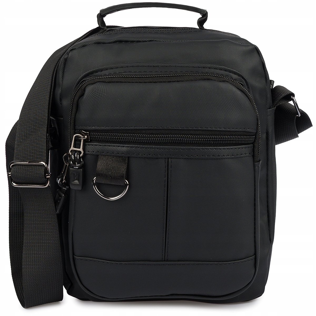 Torba Saszetka Męska Na Ramię Elegancka Torebka Raportówka Pojemna Czarna