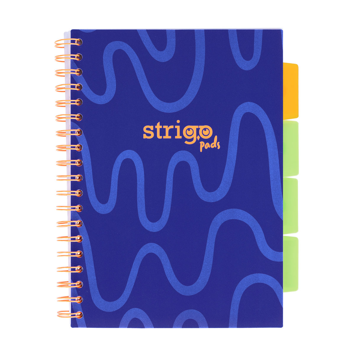 Kołozeszyt w linię 100k B5 przekładki STRIGO PADS Project Book Neon granatowy