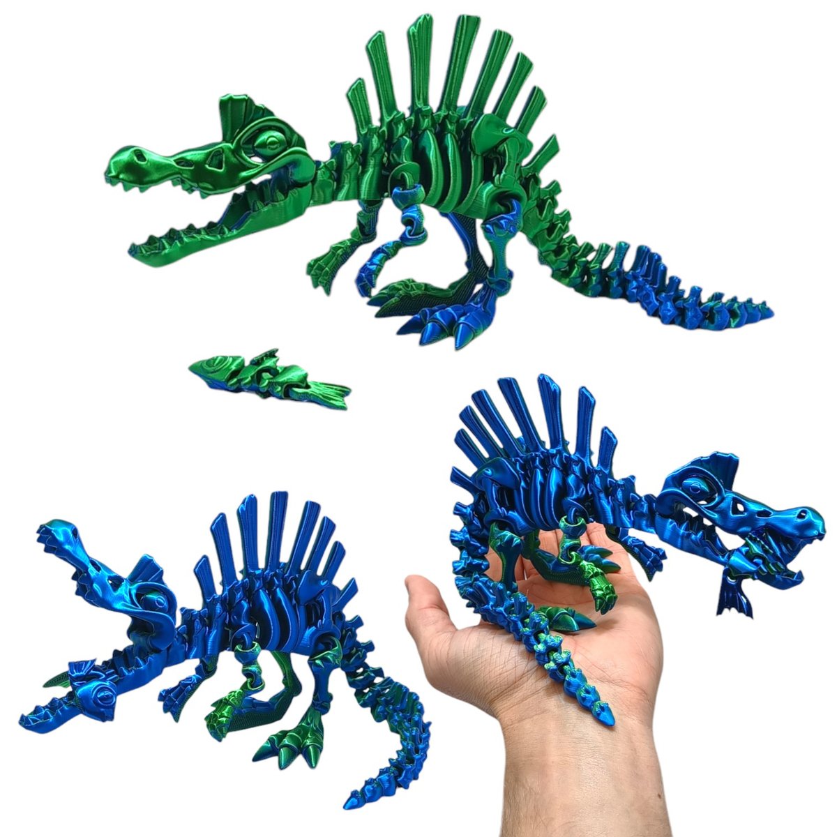 Dinozaur Spinozaur Ruchomy Midi, Kolczasty Jaszczur, Figurka Przegubowa